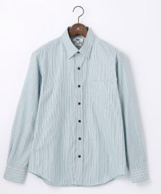 JOSEPH ABBOUD 【オーガニックコットン】JOE COTTON シャンブレーサテンストライプ シャツ