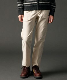 JOSEPH ABBOUD MOUNTAIN 【JAPANファブリック/ストレッチ】ストレッチライトモールスキンベイカー パンツ アイボリー系