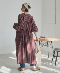 WEGO 【ANGIE VINTAGE】ボリュームスリーブ バンドカラー シャツワンピース