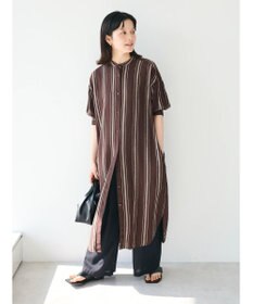 CRAFT STANDARD BOUTIQUE リネンレーヨンストライプワンピース