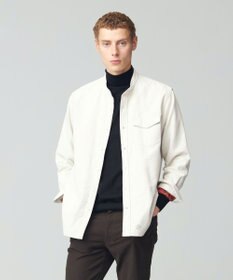 J.PRESS MEN Ｗフェイス キャラメルコールバンドカラー シャツ