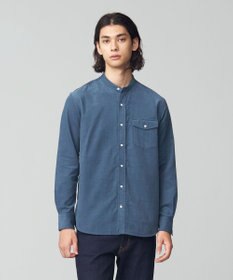 J.PRESS MEN Ｗフェイス キャラメルコールバンドカラー シャツ