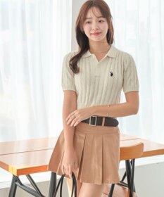 WEGO 別注USPOLO　ケーブルニットポロ