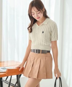 WEGO 別注USPOLO　ケーブルニットポロ