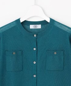 J.PRESS LADIES S 【シーンレスに活躍】SHEER GLOSS KNIT クルーネック カーディガン