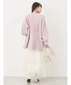 earth music&ecology ロングシャギーＶネックカーディガン