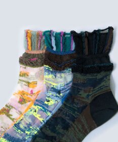 COQ 【MEN】sprinkle flower シアーソックス