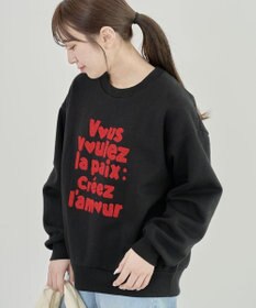 Green Parks ・ＤＯＵＢＬＥ　ＦＬＡＧＳ　サガラ刺繍スウェット