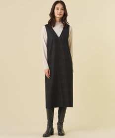 J.PRESS LADIES L T/W ミルドチェック＆千鳥 ジャンパー スカート