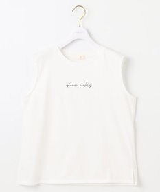 ANY SIS 【洗える】ノースリーブロゴ Tシャツ
