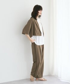 YECCA VECCA パールタックフレンチスリーブブラウス