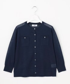 J.PRESS LADIES S 【シーンレスに活躍】SHEER GLOSS KNIT クルーネック カーディガン