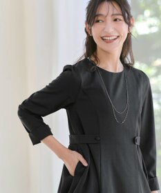 Tiaclasse L 【洗える】ウール調Aラインワンピース