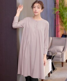 Tiaclasse 【洗える】ランダムタックチュニックワンピ―ス