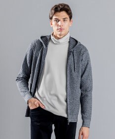 JOSEPH HOMME 【イージーケア】 ヴィスコースリンクス　ジップアップニットパーカー