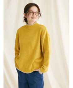 CRAFT STANDARD BOUTIQUE 洗えるモールニット配色プルオーバー
