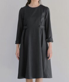 Tiaclasse L 【洗える】ウール調Aラインワンピース