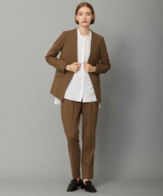 ICB L 【洗える】ウール2WAYストレッチ テーパードパンツ