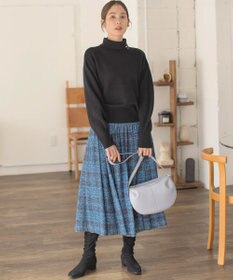 組曲 L 【2WAY・WEB限定】ウールカシミヤミックス ハイネックニット