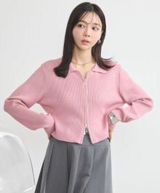 earth music&ecology Wジップリブカーディガン