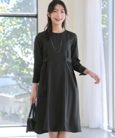 Tiaclasse L 【洗える】ウール調Aラインワンピース