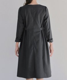 Tiaclasse L 【洗える】ウール調Aラインワンピース