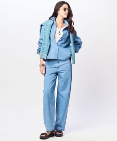 23区 【Oggi4月号掲載/洗える】23区DENIM ライトダンガリー クロップドシャツ