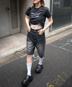 WEGO バタフライドロストラインストーンT