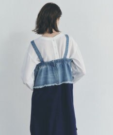 YECCA VECCA デニムMIXデザインサロペット