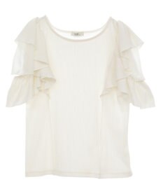 earth music&ecology 袖フリルデザインプルオーバー
