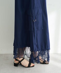 YECCA VECCA デニムMIXデザインサロペット