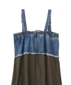 YECCA VECCA デニムMIXデザインサロペット