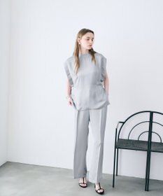 uncrave ライトダブルサテン ワイドパンツ