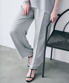 uncrave ライトダブルサテン ワイドパンツ