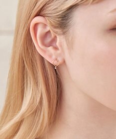 Phoebe 【K10】ペンデュラムダイヤモンドピアス　クリア