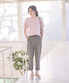 ANY 【ウエストゴム/ストレッチ/セットアップ可】イージィケアストレッチテーパードパンツ