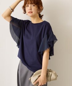 AMERICAN HOLIC 【WEB限定】袖チュールサイドスリットプルオーバー