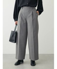 Green Parks きれいシルエットチェックワイドパンツ