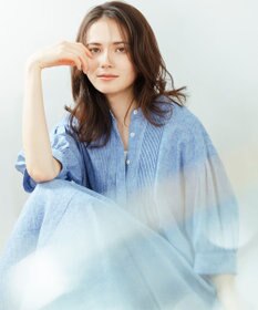 23区 S 【SLOW/洗える】リネンコットン シャツワンピース