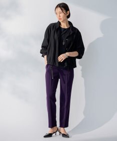 自由区 【洗える】2WAYツイル テーパードパンツ