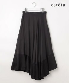 23区 【エステータ】ドレープサテン フレアスカート