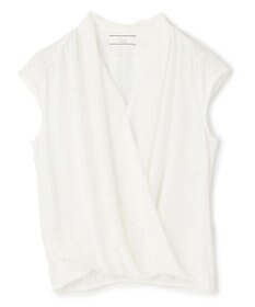 BEIGE， OLIVE / カシュクールフレンチスリーブブラウス