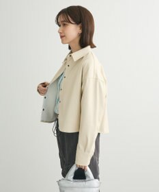 Green Parks ショート丈フェイクレザーシャツ