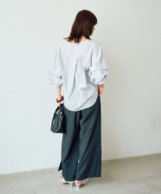 YECCA VECCA タックスリーブスキッパーブラウス