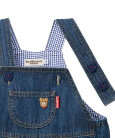 MIKI HOUSE HOT BISCUITS ワンポイントデニムオーバーオール＆ワンポイントトレーナーギフトセット【BOX付き】