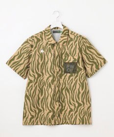 PW CIRCULUS 【MEN】ストライプカモフラ メッシュポケットシャツ ゴルフ