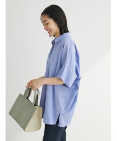 Green Parks 綿麻混スキッパーシャツ