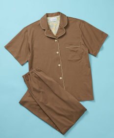 une nana cool 【綿100%】60/2 やわらか天竺 半袖開襟パジャマ MADE WITH LIBERTY FABRIC