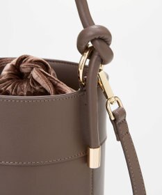 TOPKAPI 【TREASURE TOPKAPI】フェイクレザー バケツ 巾着 ショルダー バッグ