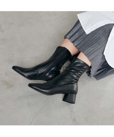 MODE ET JACOMO <MODE ET JACOMO>スクエアトゥストレッチショートブーツ